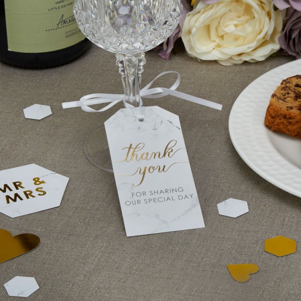 Scripted Marble - Luggage Tags (10 Pack)