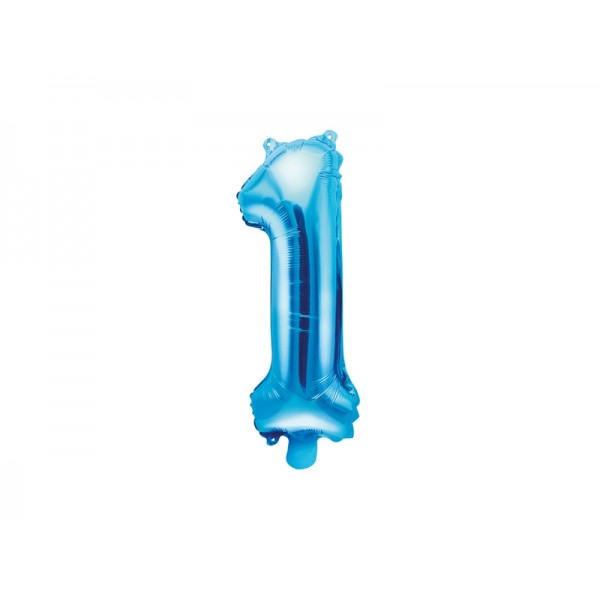 Blue Foil Number 1 Balloon - 35cm