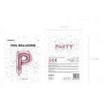 Rose Gold Foil Letter P Balloon - 35cm