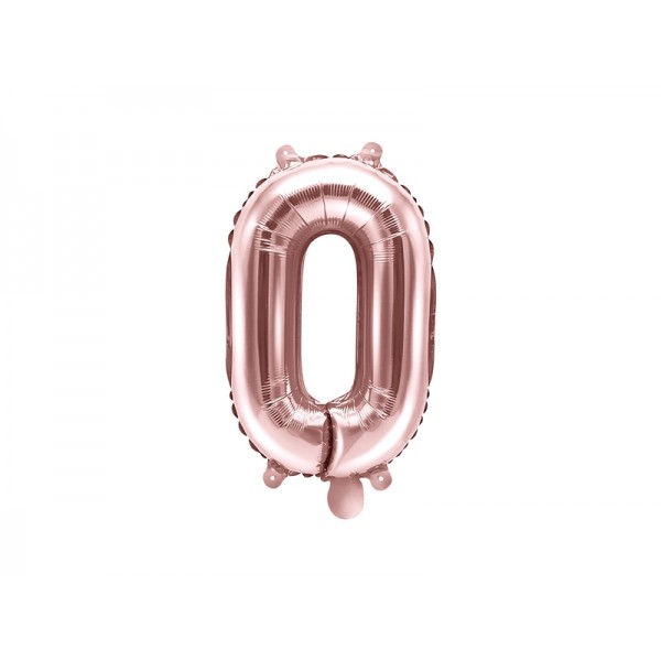 Rose Gold Foil Number 0 Balloon - 35cm