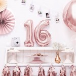 Rose Gold Foil Number 6 Balloon - 35cm