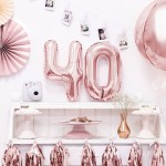 Rose Gold Foil Number 4 Balloon - 35cm