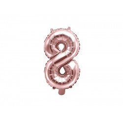 Rose Gold Foil Number 8 Balloon - 35cm