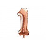 Rose Gold Foil Number 1 Balloon - 86cm