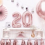 Rose Gold Foil Number 0 Balloon - 35cm