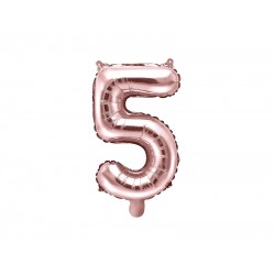 Rose Gold Foil Number 5 Balloon - 35cm