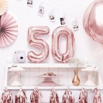 Rose Gold Foil Number 5 Balloon - 35cm