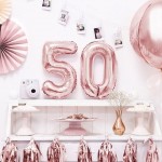 Rose Gold Foil Number 0 Balloon - 35cm
