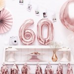 Rose Gold Foil Number 6 Balloon - 35cm