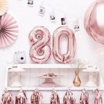 Rose Gold Foil Number 8 Balloon - 35cm
