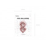 Rose Gold Foil Number 8 Balloon - 35cm