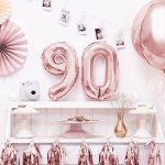 Rose Gold Foil Number 0 Balloon - 35cm