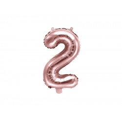 Rose Gold Foil Number 2 Balloon - 35cm