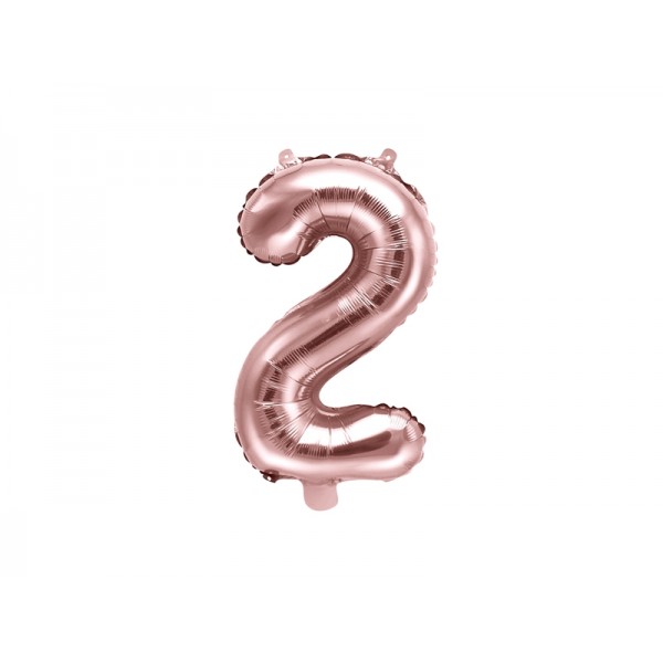 Rose Gold Foil Number 2 Balloon - 35cm