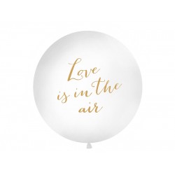 Jumbo Love Is In The Air Balloon - Gold Font