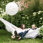 Jumbo Love Is In The Air Balloon - Gold Font