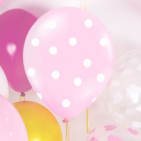 Baby Pink Polka Dot Balloons 