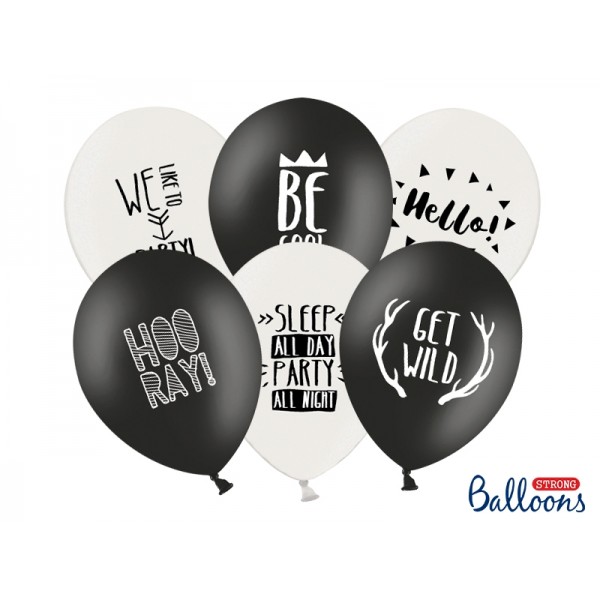 Black and White Party Balloons