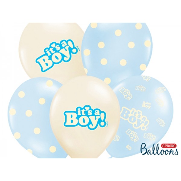 Its a Boy Pastel Blue Balloons