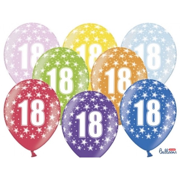 18th Birthday Metallic Balloons