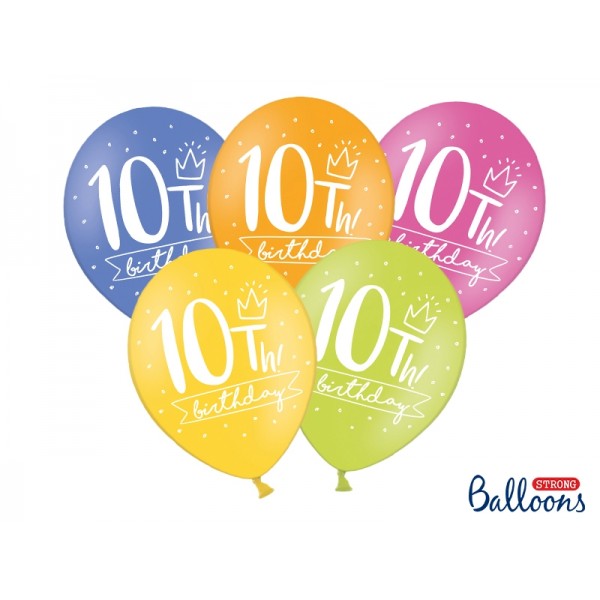My 10th Birthday Pastel Balloon Mix