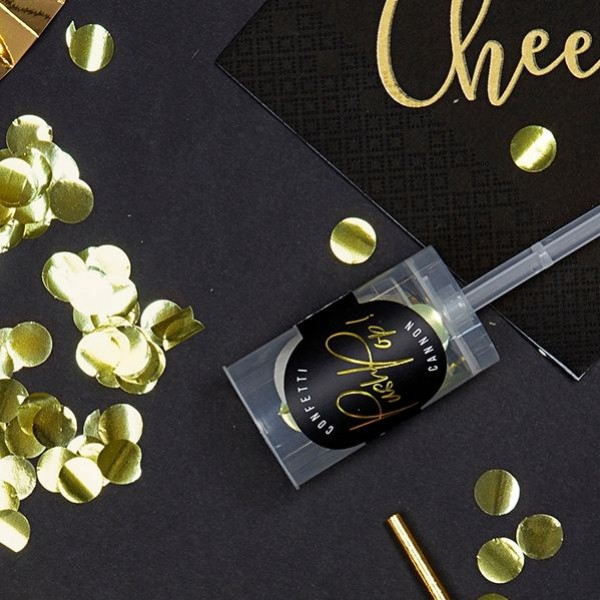 Confetti Push Pop - Gold