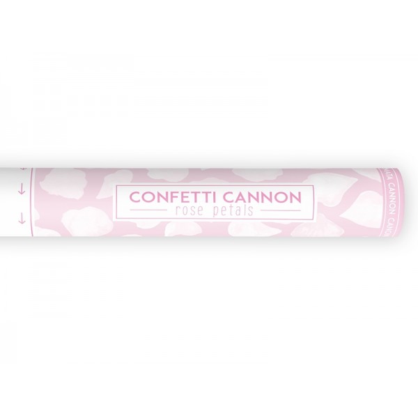 Confetti Cannon with Rose Petals - White