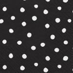 Black Napkins with Dots - Dinosaur Party