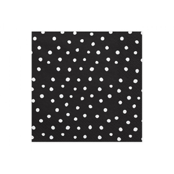 Black Napkins with Dots - Dinosaur Party