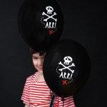 Pirate Party Black Balloons - 6 Pack