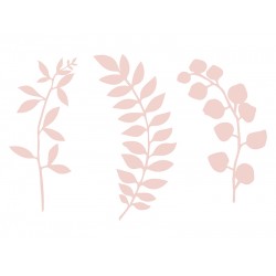 Powder Pink Paper Leaves - Rustic Collection