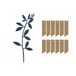 Navy Paper Leaves Place Setting Kit - Rustic Collection