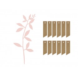 Powder Pink Paper Leaves Place Setting Kit - Rustic Collection