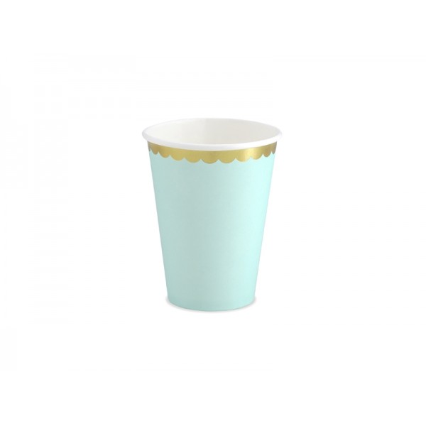 Mint Cups with Gold Metallic Edge