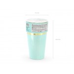 Mint Cups with Gold Metallic Edge