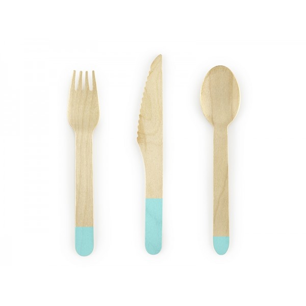 Tiffany Blue Wooden Cutlery