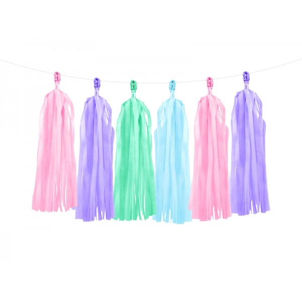 Tassel Garland Kit - Pink, Blue, Green and Violet
