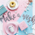 Pastel Star with Silver Metallic Edge Cups - Unicorn