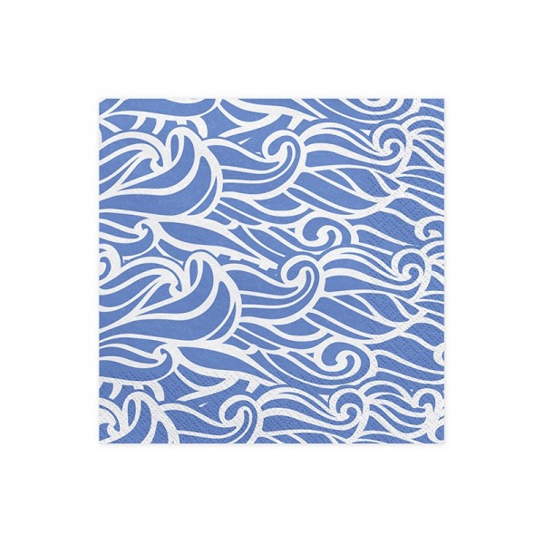 Blue Wave Paper Napkins - Ahoy