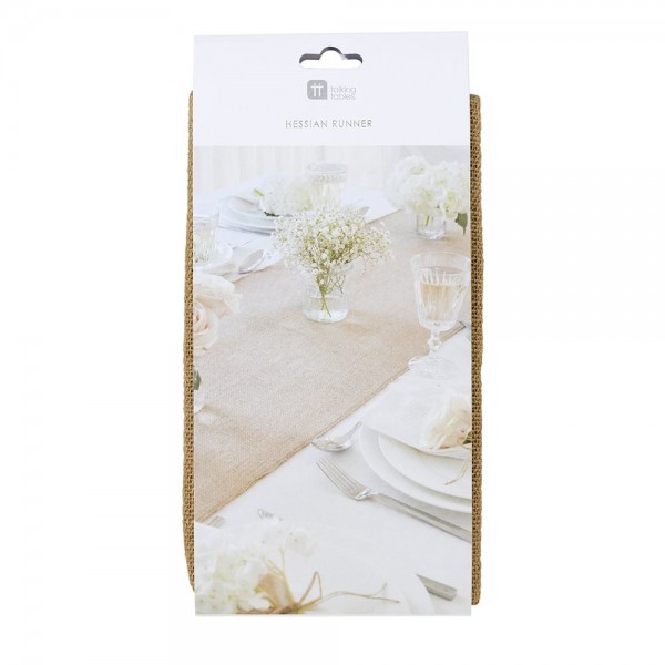 Modern Romance Hessian Table Runner