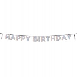 Say It With Glitter Iridescent 'HAPPY BIRTHDAY' Banner