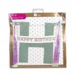 Say It With Glitter Iridescent 'HAPPY BIRTHDAY' Banner
