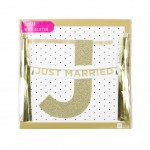 Say It With Glitter Just Married Banner